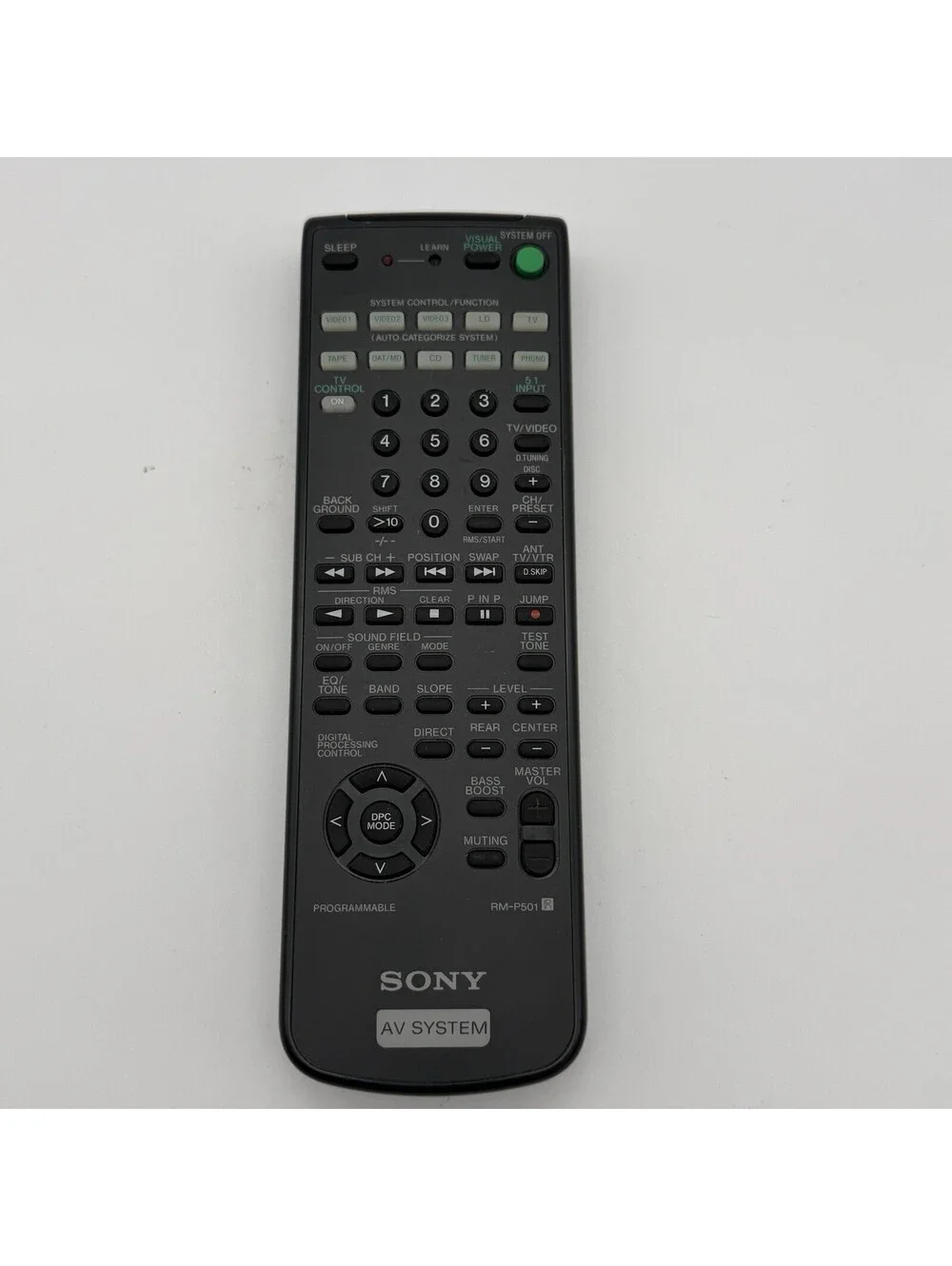 Sony RM-P501 AV System Audio Receiver Remote Control OEM Tested for Power